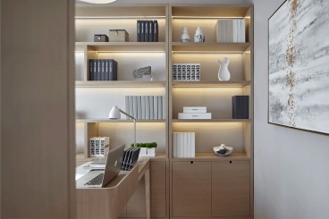 龙山景苑(建设中)现代简约书房效果图