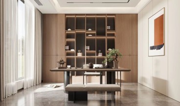 建发·独墅湾港式书房效果图