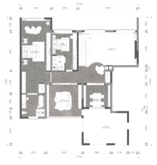 华家池印现代轻奢功能区效果图